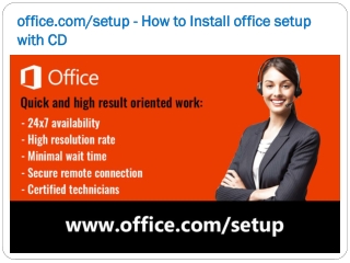 office.com/setup - How to Install office setup with CD