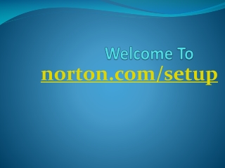 norton setup - Download and install