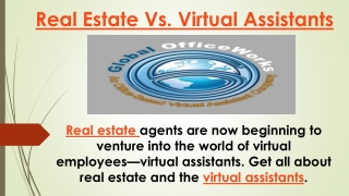 Real Estate Vs. Virtual Assistants