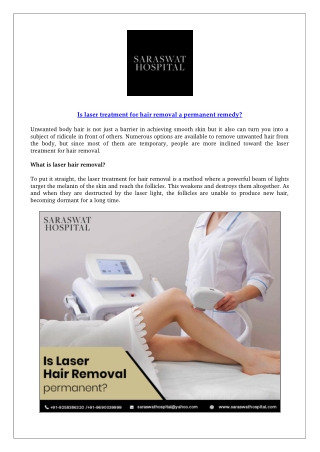 Is laser treatment for hair removal a permanent remedy?