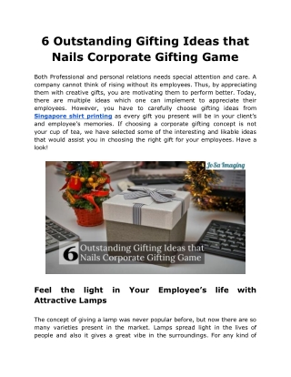6 Oustanding Gifting Ideas that Nails Corporate Gifting Game