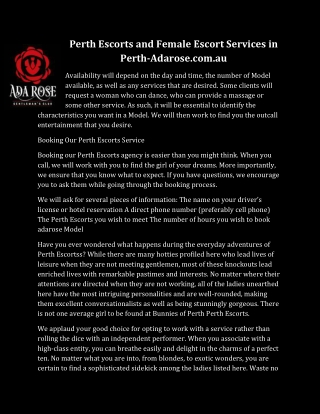 Female Models Sensual Massages|Brothel Agency Fremantle|Adarose.com.au