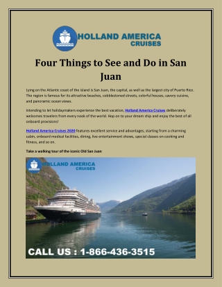 Four Things to See and Do in San Juan