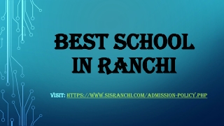 Best school in Ranchi