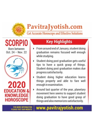 2020 Scorpio Education and Knowledge Horoscope