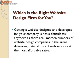 Which is the Right Website Design Firm for You