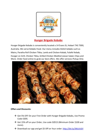 5% Off - Hunger Brigade Kebabs-Hobart - Order Food Online