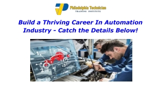 Build a Thriving Career In Automation Industry - Catch the Details Below!