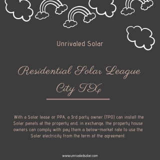 Residential Solar Supplier League City TX | Solar Panel Supplier Houston TX