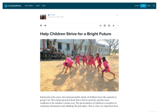 Help Children Strive for a Bright Future