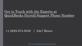 Avail Result-Oriented Solutions at QuickBooks Payroll Support Phone Number 1 (800) 674-9538