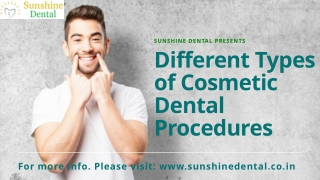 Cosmetic Dental Procedures - Best Cosmetic Dentist in Bangalore