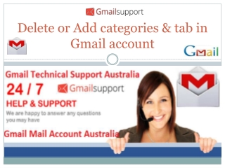 Delete or Add categories & tab in Gmail account