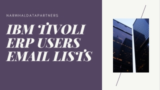 Ibm-Tivoli-Erp Users Email List in USA