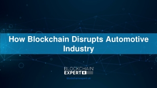 How Blockchain Disrupts Automotive Industry