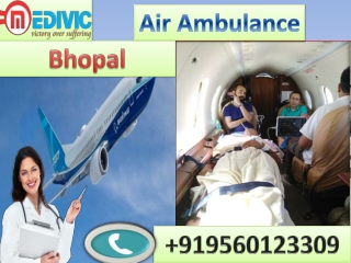 Air Ambulance Service in Bhopal and Bagdogra by Medivic Aviation