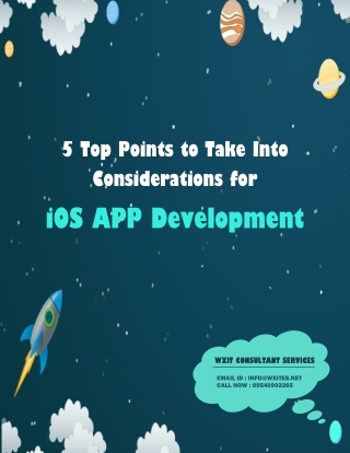 Top Points to Take into Considerations for iOS App Development