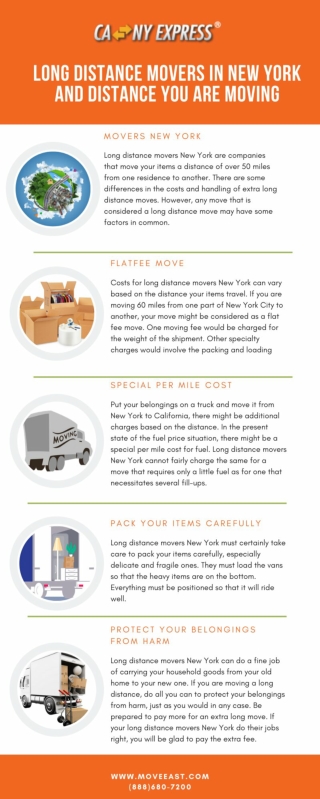 Long Distance Movers in New York and Distance You Are Moving
