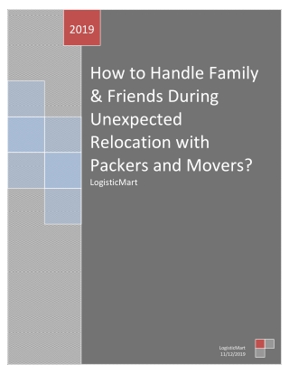 How to Handle Unexpected Relocation with Packers and Movers?