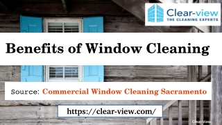 Benefits of Window Cleaning
