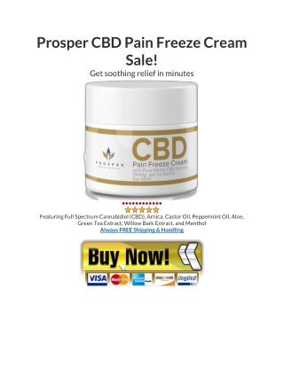 Prosper CBD Pain Freeze Cream