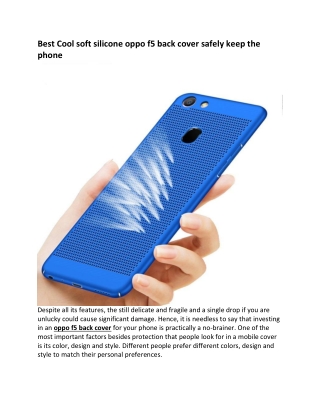 Best Cool soft silicone oppo f5 back cover safely keep the phone