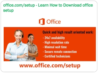 office.com/setup - Learn How to Download office setup