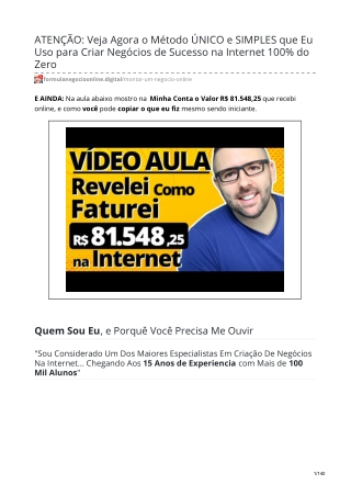 !É Bom e Grátis ou Fórmula Negócio Online 2020 Veja 2.0