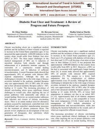 Diabetic Foot Ulcer and Treatment A Review of Progress and Future Prospects