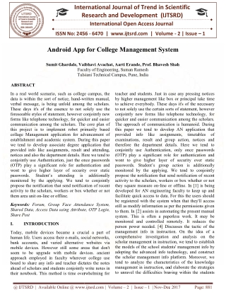 Android App for College Management System