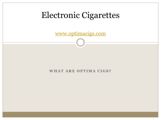 What are Optima Cigs?