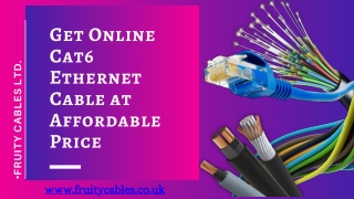 Get Online Cat6 Ethernet Cable at Affordable Price