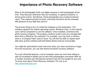 Photo Recovery Software-Media Recovery-Image Recovery-Photo