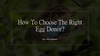How To Choose The Right Egg Donor?
