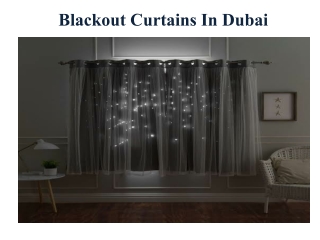 Blackout Curtains In Abu Dhbai