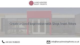 Services for Shop Front Fitters