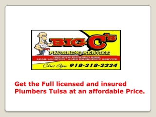 Tulsa Plumbing Repairs | Big C’s Plumbing Services