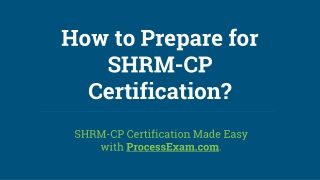 Enhance Your Knowledge on SHRM-CP Certification