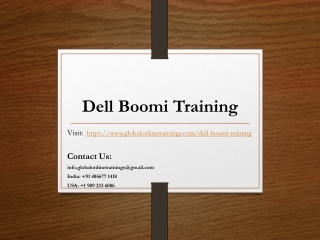 Dell Boomi Training | Dell Boomi Online Training - GOT