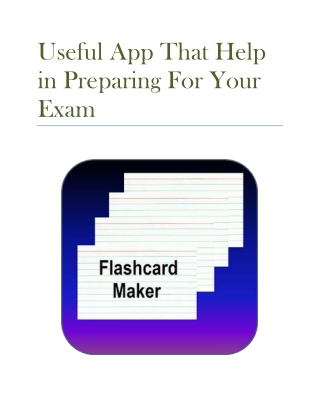 Useful App That Help in Preparing For Your Exam