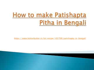 How to make Patishapta Pitha in Bengali