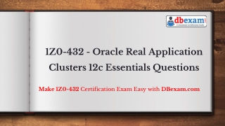 (2019 PDF) 1Z0-432 - Oracle Real Application Clusters 12c Essentials Questions