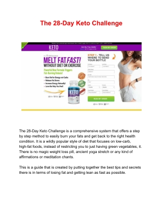 The 28-Day Keto Challenge