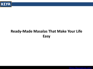 Ready Made Masalas That Make Your Life Easy