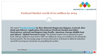 Furfural Market Global Forecast to 2024