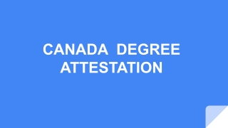 Canada degree Attestation