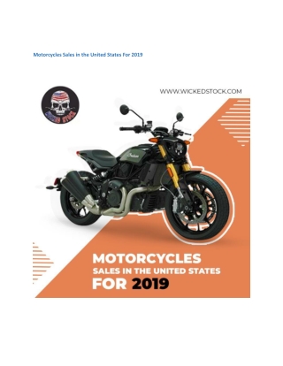 Motorcycles Sales in the United States For 2019
