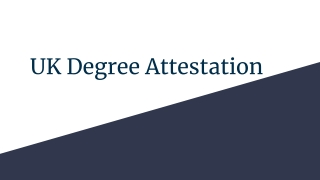 UK Degree Attestation