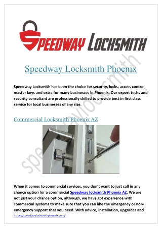 Commercial Locksmith Phoenix AZ