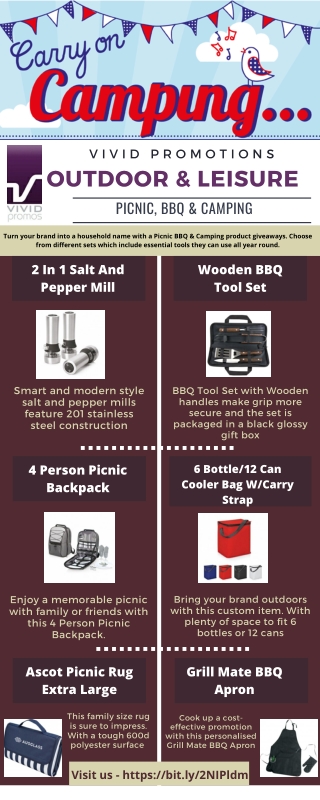 Infographic of Promotional Outdoor & Leisure Items